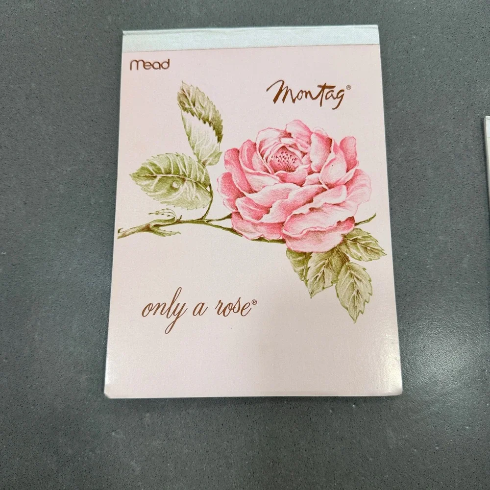 Vintage Mead Montag Stationery Lot Rose Narcissus Linda K Powell Holiday Pads